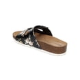 thumbnail image 3 of Breckelles CE45 Women Floral Open Toe Double Buckle Slip On Footbed Sandal, 3 of 5