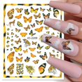 thumbnail image 1 of Calcomanía 3D para uñas de mariposa blanca y negra, calcomanías geométricas, calcomanías de flores doradas DIY, diseños para decoración de manicura y salón de uñas Tan Jianjun unisex, 1 of 2