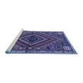 thumbnail image 2 of Ahgly Company Machine Washable Indoor Rectangle Persian Blue Traditional Area Rugs, 6' x 9', 2 of 4