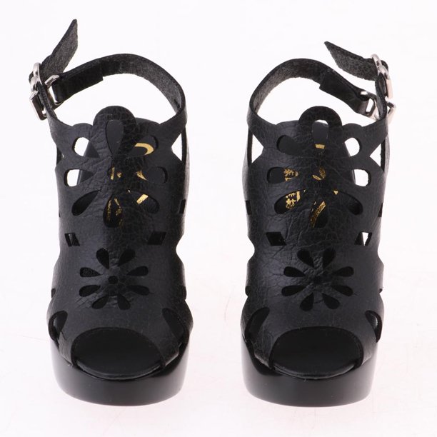 3 De De Grabado De Moda Para Sandalias De Muñeca SD16 Regalos Para Negro Baoblaze BJD Doll Zapatos de tacón alto