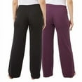 thumbnail image 4 of 32 Degrees Womens Cool Soft Sleep Pants Pack of 2 Size: M, Color: Black/Prune Purple, 4 of 4
