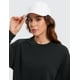 thumbnail image 5 of Sudadera CRZ YOGA SoftAura con cuello redondo y manga larga negra para mujer, 5 of 6