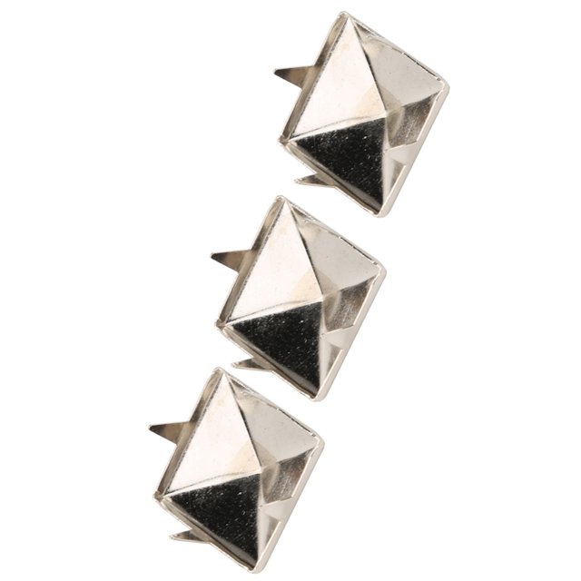 100 Pcs Rivets, Rivets Carrés Pyramide Punk pour Bracelets, Vêtements, Sac à Main Rivet en Cuir Rivet Punk avec 4 Clous en Métal