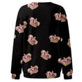 thumbnail image 4 of WEAIXIMIUNG Robe Chandail Midi Femmes Décontractée à Manches Longues T-Shirts Graphiques Col Rond Chandails à Enfiler Hauts pour Femmes, 4 of 5