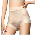 thumbnail image 2 of Blmnix High Waisted Ladies Underwear Panties Compression Tummy Control Briefs Lace Panties Beige Women Cotton Underwear,M, 2 of 5