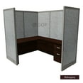 thumbnail image 5 of GOF 1 Person Workstation Cubicle (6’D x 6’W x 6’H) / Office Partition, Room Divider (Pedastal Only, Artisan Grey), 5 of 5