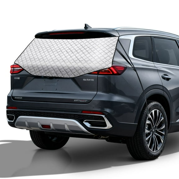 AYAMAYA Car Rear Windshield Snow Cover, All Weather Back Window Shade with Windproof Straps for Complete Protection from Snow & Ice & Frost Fits Most SUV Sedans