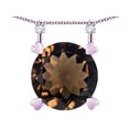 thumbnail image 3 of Star K� Round 7mm Genuine Smoky Quartz Stackable Mothers Hearts Pendant, 3 of 9