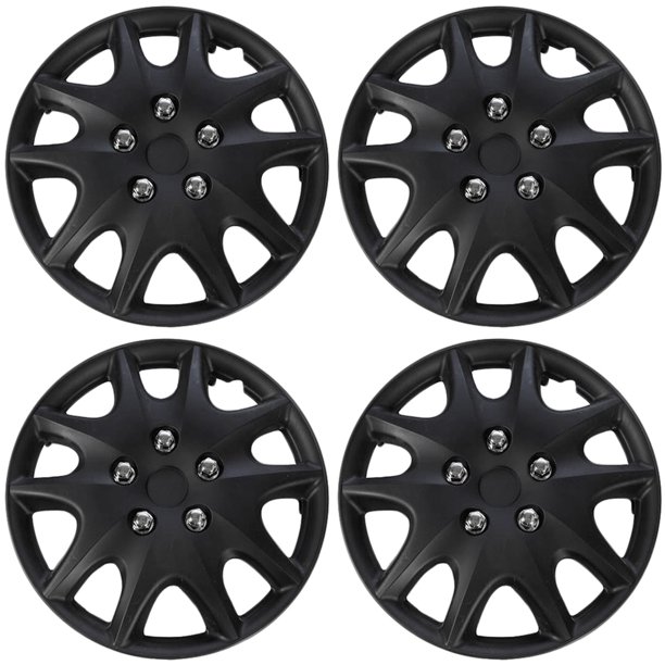 OxGord 14Inch Wheel Covers for Toyota Solara, Black (Pack of 4