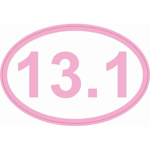 4.5in x 3in Pink Marathon 13.1 Running Run Bumper Sticker Vinyl Decal Stickers Decals