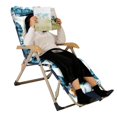 thumbnail image 6 of Buytoshop 67"x 22"&nbsp; Chaise Lounger Cushion, Recliner Rocking Chair Sofa Mat Deck Chair Cushion, White_BlueLeaf, 6 of 7