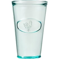 Amici Home Relief Drinking, Recycled Glassware, Rooster Italian Hiball Glass, 16 oz - Clear