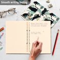 thumbnail image 4 of FORMRS 1-Subject Spiral Notebook 8" x 5" College Ruled 60 Refillable Sheet A5 Hard Cover, 2 Pack, Black Floral Cat Pattern, 4 of 7