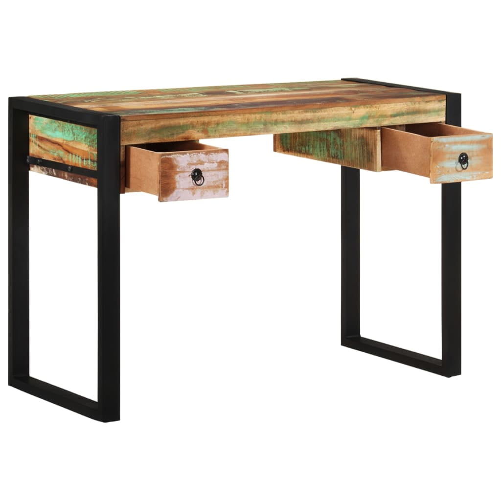 Kepooman Modern Solid Reclaimed Wood Workstation Table for Home Office, 43.3" x 19.7" x 30.3", Brown Kepooman Modern Solid Reclaimed Wood Workstation Table for Home Office, 43.3" x 19.7" x 30.3", Brown