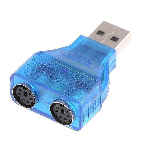 Tiempo de día Íncubo idea SANOXY PS2 Keyboard To USB Adapter (Blue Dual PS2) - Walmart.com