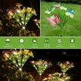 thumbnail image 4 of 2PCS Outdoor Solar Garden Lights with 14 Butterflies and 28 Daisies, Solar Light, Waterproof for Pathway Lawn Decoration, 4 of 12