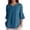 Blue, variant on Women Loose V Neck Short Sleeve Top Blend Casual Summer Shirt Breathable Flowy Tunic