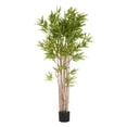 thumbnail image 2 of Indoor Plants, 70" Artificial Bamboo with Pot, Green Artificial Flowers,Bamboo,Polyester Outdoor Plants, Household Supplies & Décor, Flowers & Plants 70" Artificial Bamboo with Pot, 2 of 6