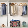 thumbnail image 5 of Yayeee 2 Pack Canvas Storage Basket with Handles for Shelves Fabric Bins Closet Organizer, Colorful Floral Pattern, 5 of 8