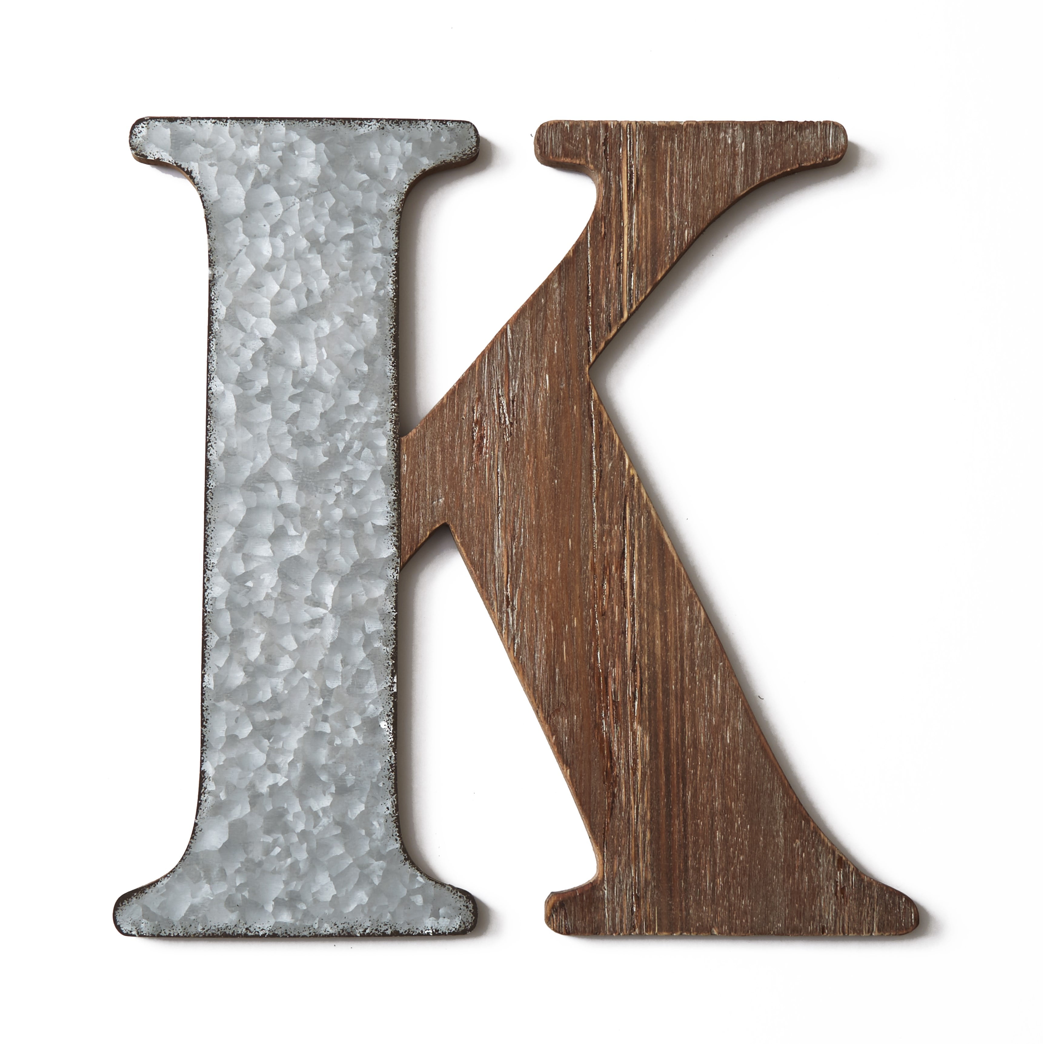 Wood & Metal Wall Letters Decorative Galvanized Rustic Wall Art