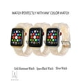 thumbnail image 5 of Gustave Glitter Silicone Apple Watch Bands 38mm 40mm 42mm 44mm Women Men Adjustable Wristband Strap for iWatch Series Ultra SE 8/7/6/5/4/3/2/1 with Stainless Steel Metal Clasp "Gold", 5 of 10