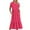 Pink, variant on Patlollav Travel Clothes Women Dresses, Women's Summer Dresses Short Sleeve Crewneck Casual Flowy Tiered Maxi Beach Dress