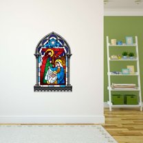 Christ Wall Decal Religious Christian Home Décor Vinyl Art Spiritual Religious Living Room Decoration - Size: 18 In X 30 In