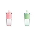 thumbnail image 1 of YWIYIUD 2 Pcs Bouteille d'Eau Pratique Grande Capacité 2.56x7.68 Pouces Bouteille d'Eau de Voyage Portable et Réutilisable avec Couvercle et Paille Convenant à la Maison, à la Randonnée, au Camping et aux Sports de Plein Air, 1 of 1