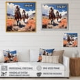 thumbnail image 4 of Designart "Pioneering Cowboys of the Western Gold Rush II" People Wall Art - International Brown Cowboys Entryway Wall Art Print, 4 of 6