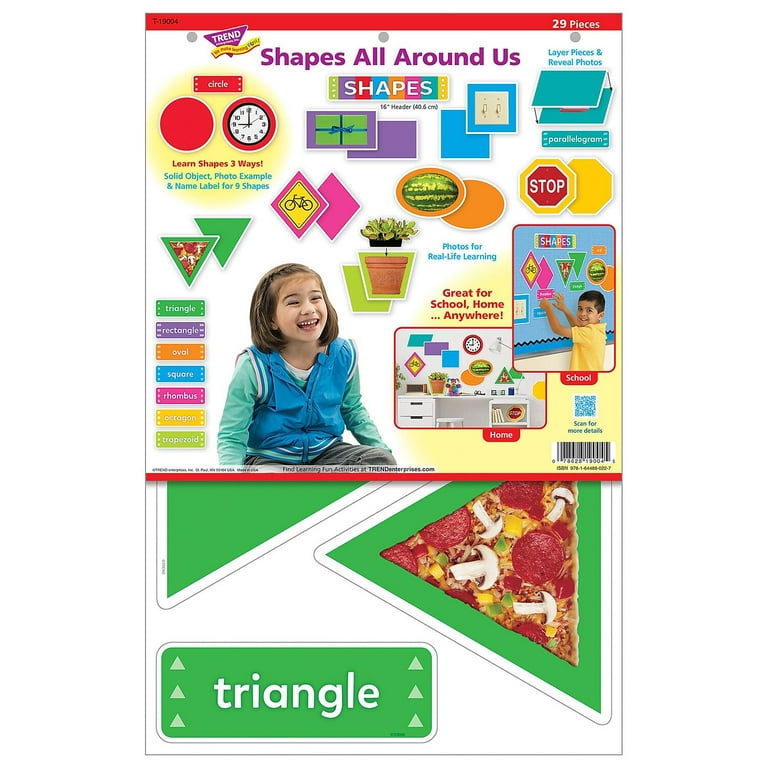 Shapes All AroundLearning Set, by TREND enterprises, Inc., Dry Erase  Learning Set, Ages 4-8 