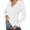 White, variant on Plus Size Women's Ribbed Knit Polo Shirt Slim Fit Stretchy Long Sleeve V Neck Lapel Solid Color Sweater Lightweight Casual Office Tops Beige L