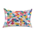 thumbnail image 7 of Yayeee Pillowcase Queen Size Set of 2 Satin Wrinkle Resistant Pillow Case, Yellow Colorful Circles, 7 of 7