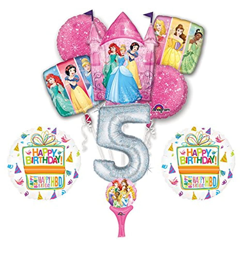 5PCS Snow White Princess Party Shape Foil Balloons For Kids Birthday Baby Shower Girls Princess Theme Party Decorations 
