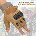 thumbnail image 5 of Uxcell Fingerless Gloves Outdoor Work Half Finger Gloves Breathable Workout Gloves Tan, XL, 5 of 7
