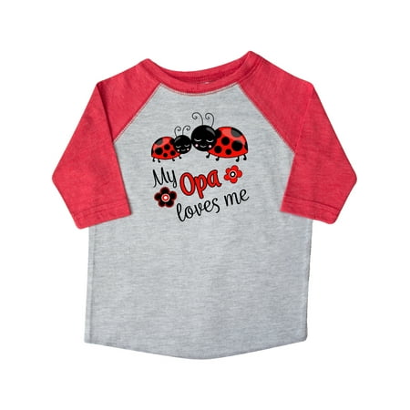 

Inktastic My Opa Loves Me with Cute Ladybugs Gift Toddler Boy or Toddler Girl T-Shirt