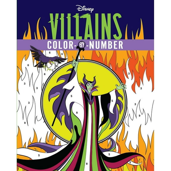 Pre-Owned Disney Villains Color-By-Number (Paperback) 1667200577 9781667200576