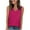 Hot Pink, variant on Women's Loose Fit V Neck Sleeveless Cotton Tank Top, Summer Tops for Ladies Navy S