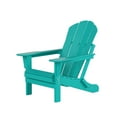 Westin Outdoor Patio Folding Adirondack Chair HDPE Plastic, Turquoise