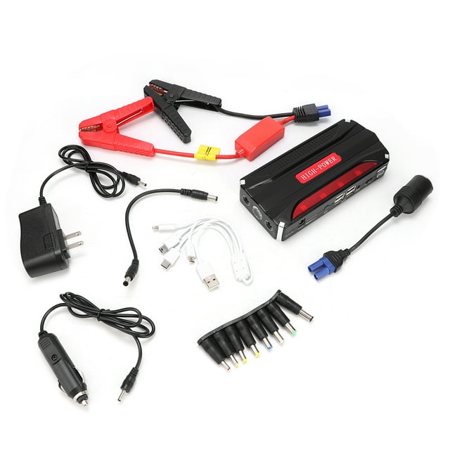 Abastado Car Jump Starter Pack Charger Battery Power Bank Jumper 4USB US Plug 100-240V