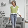 thumbnail image 5 of Guieoi Womens Sweaters 2025 Sweaters for Women Plus Size Casual Sleeveless Knitted Top Sweaters for Women Plus Size Sweater Vest Green Black*Friday/Cyber*Monday Clearance, 5 of 8