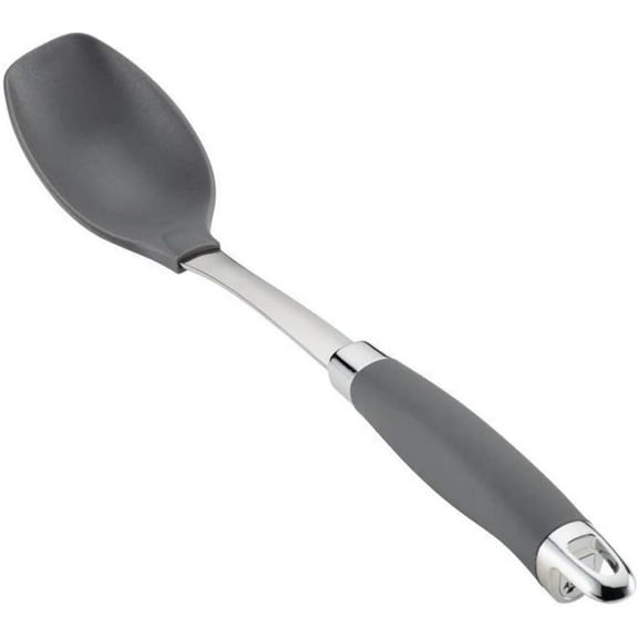 SureGrip Nonstick Nylon Solid Spoon, Gray 13.25-Inch, Tools and Gadgets