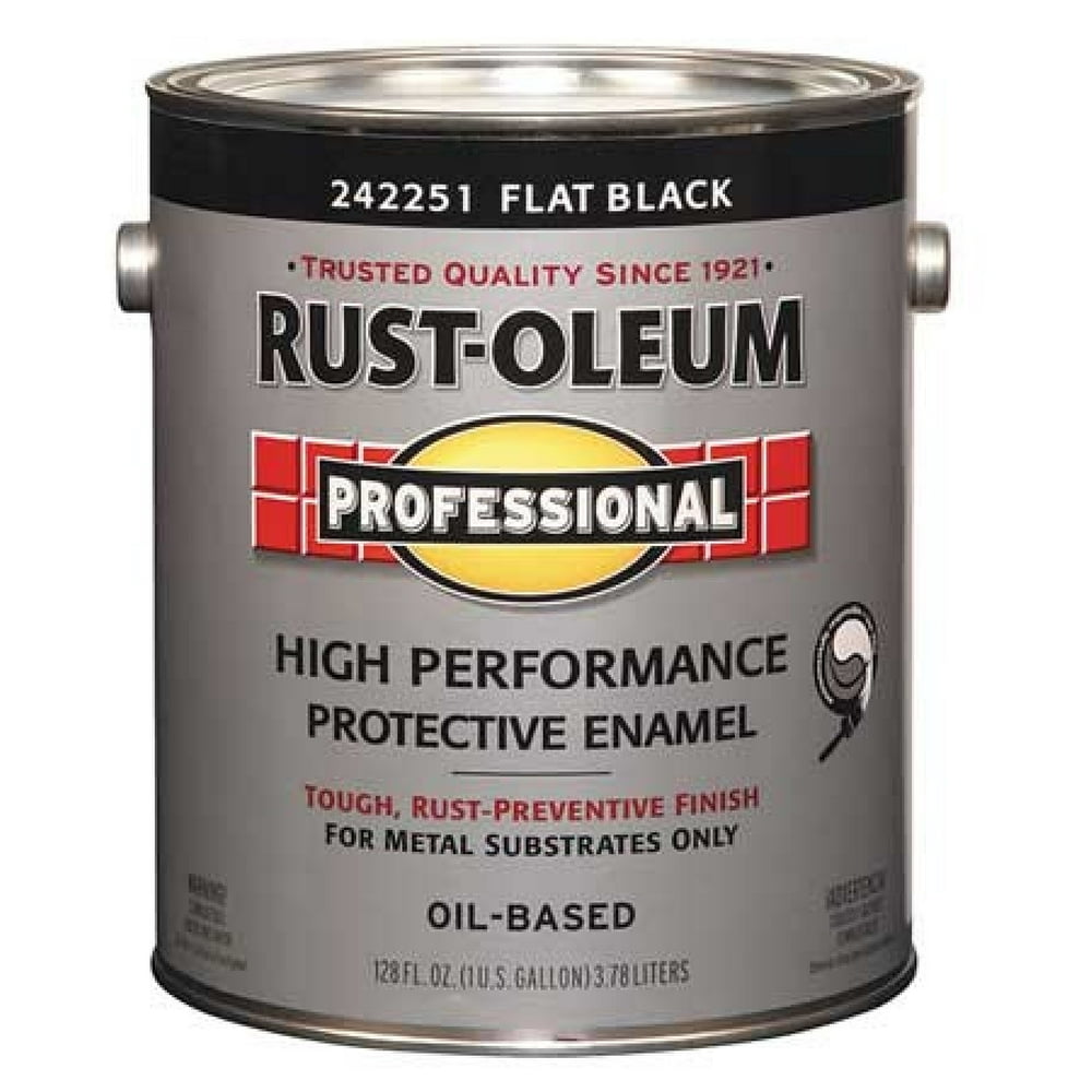 RUSTOLEUM 242251 1 gal. Black Flat Latex Interior/Exterior Paint