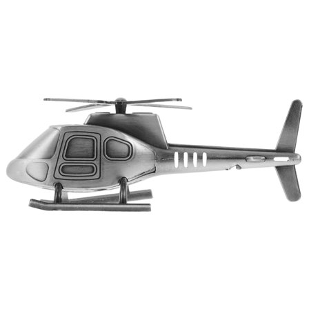 Milisten Fine Craftsmanship Alloy Helicopter Model Grey for Home and Office Decor