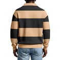 thumbnail image 5 of Mens Manga Larga Vintage de Moda Impresión Casual Color Sólido Botón Turndown Collar Camisa para el Verano Al Aire Libre, 5 of 5