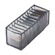thumbnail image 1 of Bolsa de almacenamiento para ropa interior, calcetines, sujetadores, organizador, múltiples compartimentos, malla transparente y transpirable, para armario., 1 of 8