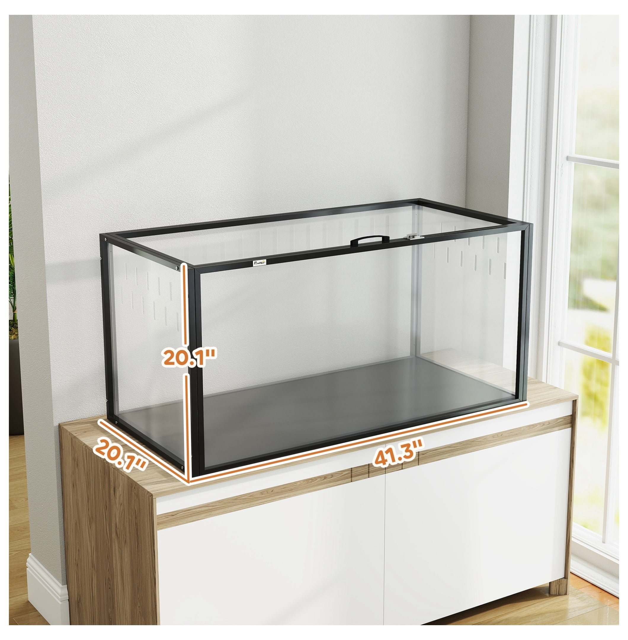 Hamster Cage Large Acrylic, Chew Proof Guinea Pig Cage Open Top, for Hedgehog, Dwarf Hamster, Rat - Spacious Ventilation & Clear View