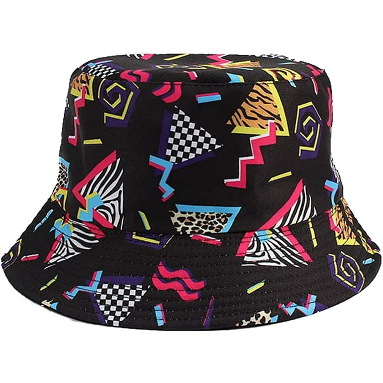 CoCopeaunts Fashion Retro 80s 90s Lcons Bucket Hat Unisex Print