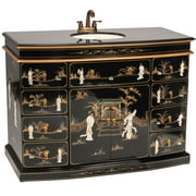 Oriental Furniture Black Lacquer Vanity - Royal Ladies