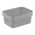 thumbnail image 1 of Sterilite  Set of (3) Small Weave Baskets- Grey, 1 of 5