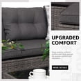 thumbnail image 6 of OC Orange-Casual 5-Piece Outdoor Sectional Sofa Set with Glass Coffee Table Grey Rattan & Dark Grey Cushion, 6 of 7